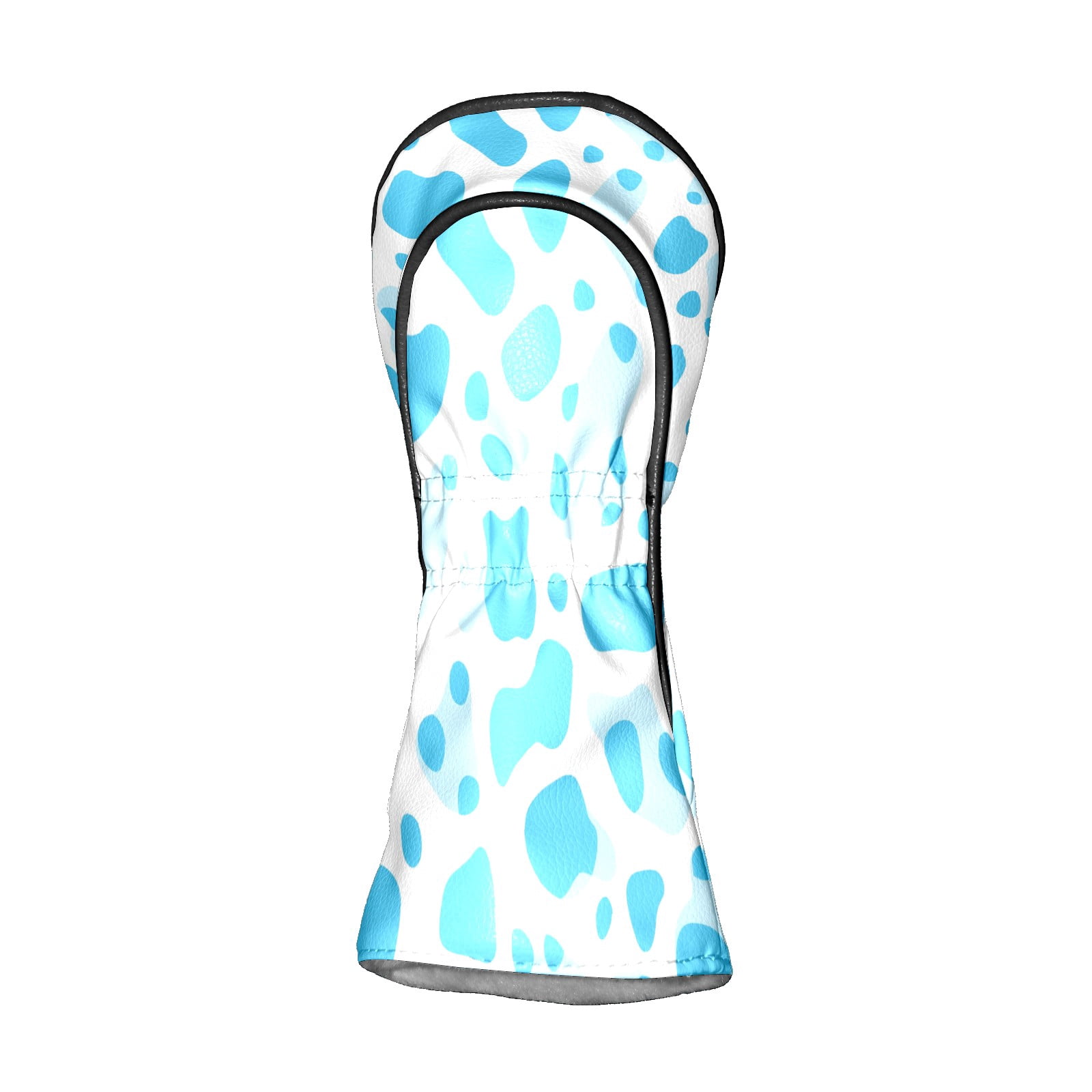 Golf Club Covers PU Leather Waterproof Head Covers for Fairway Woods Hybrids Blue Polka Dots