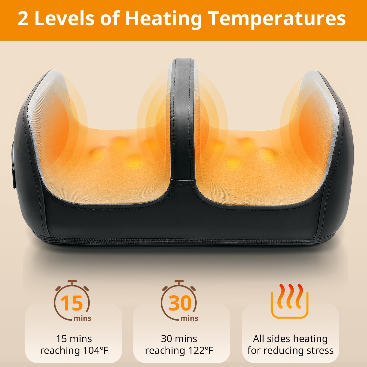 Mynt Foot & Calf Massager with Heat, Shiatsu Foot Massager for Neuropathy, Promotes Blood Circulation and Relaxation