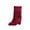 Wine, variant on Xfvqtps Womens Western Ankle Boots with Tassel Detail Side Zipper Mid Calf Boots Chunky Heel Suede Fashion Booties for Fall Winter Brown