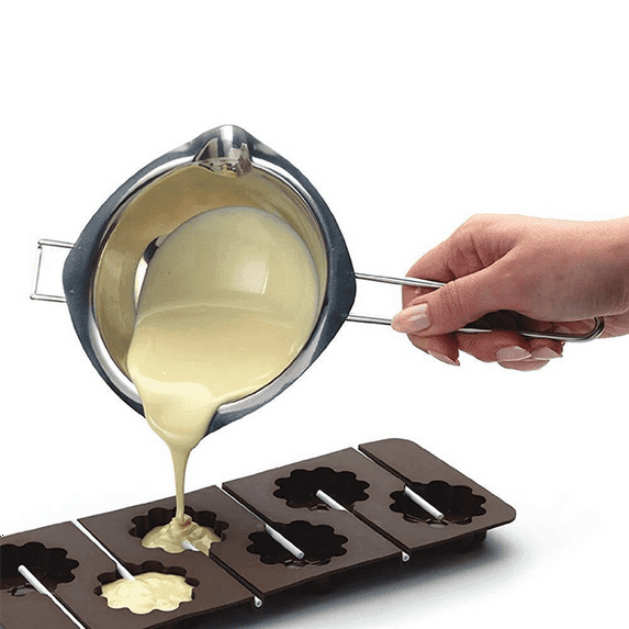 Boiler Pot,Melting Bowl with 304 Stainless Steel for Melting Chocolate Candy Cheese Butter and Candle Wax Making,Capacity 400ML/13oz