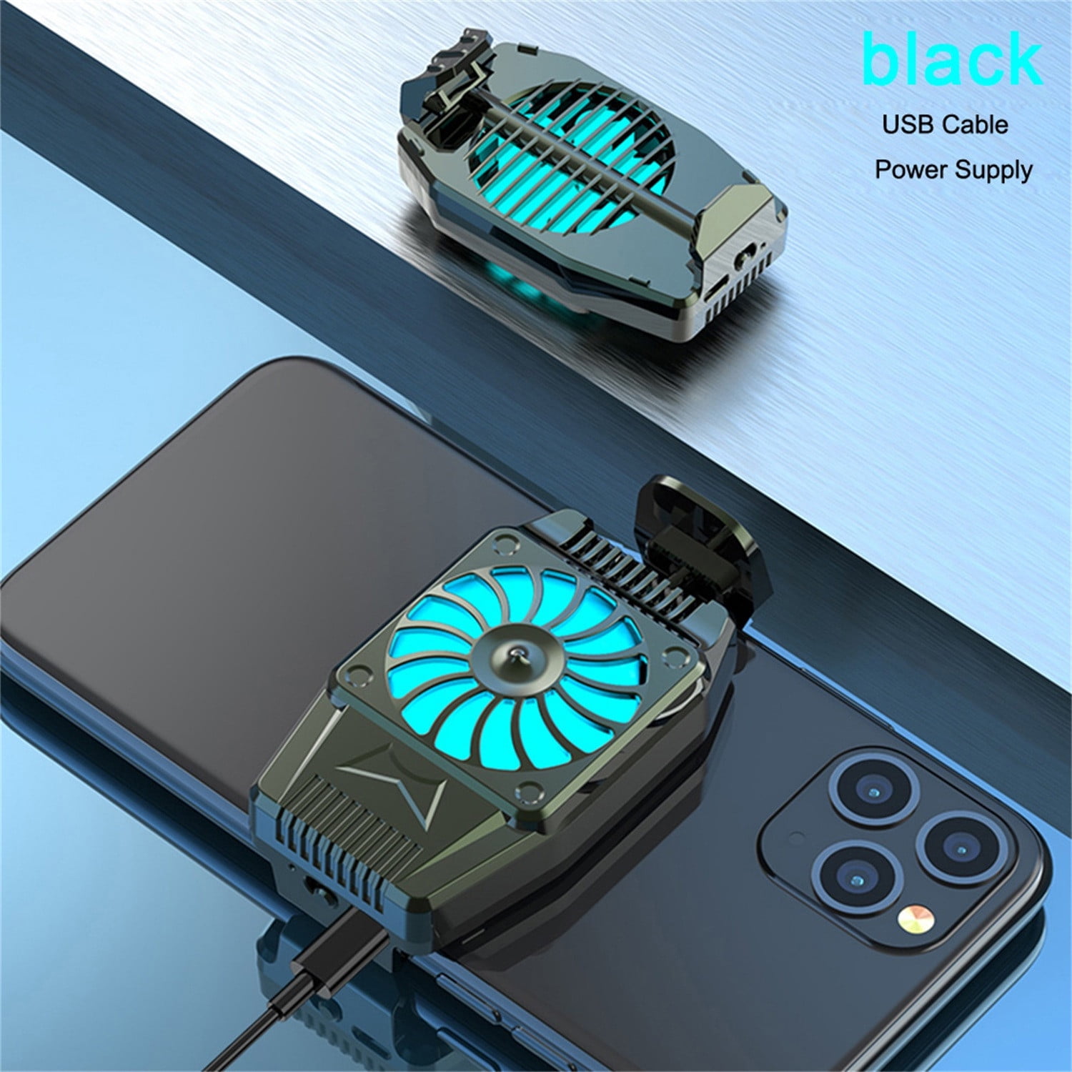 STEADY Universal Mini Mobile Phone Fan Radiator Turbo Game Cooler Cell Phone Cool Heat Sink For IPhone/For Samsung black - Walmart.com