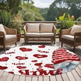 thumbnail image 4 of Round Rug 5Ft Washable Non-Slip, Valentine's Day Gnomes Circle Area Rugs for Living Room Bedroom, Love Heart Red Indoor Floor Mats Carpet Runner for Home Decor Aesthetic, 4 of 8