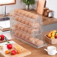 thumbnail image 5 of CONAVAS 2 PCS Egg Dispenser Automatic Rolling Egg Tray Organizer, Space Saving Refrigerator Egg Roller,Works in The Refrigerator, Kitchen, Cabinets, and Dining Table - Transparent, 5 of 8
