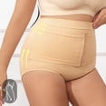 thumbnail image 3 of Women’s Invisible High Waist Shaper Panties Tummy Slimming Underwear Stretch Nylon Fabric Waist Trainer Shapewear Briefs color XXXL, 3 of 4