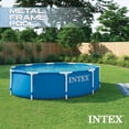 thumbnail image 3 of Metal Frame Above Ground Swimming Pool w/ 10 Foot Round Swimming Pool Cover, 3 of 8