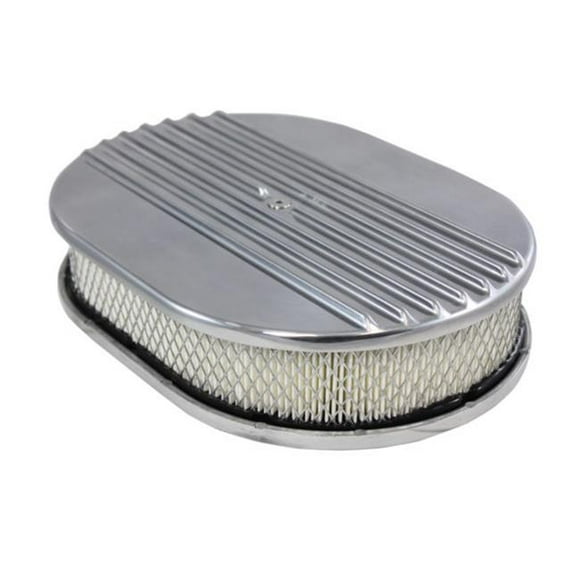 Specialty Chrome SPC6490 12 x 2 in. Oval Half Finned Top Air Cleaner Kit