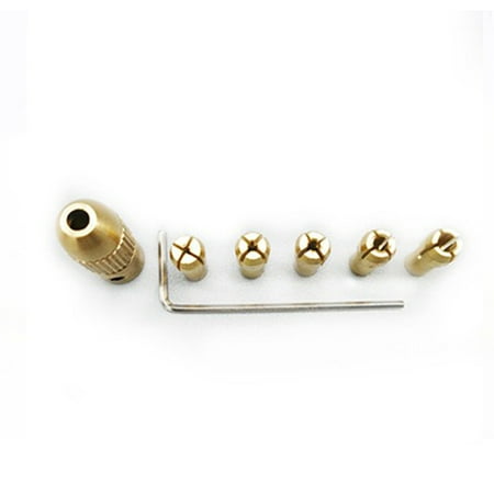 

Mulanimo 7Pcs/Set 0.3-3mm Mini Drill Chucks Electric Drill Bit Shank Mill Shaft Screw Nut Cap