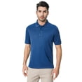 thumbnail image 4 of Zfeel Men's Short Sleeve Mesh Polo, Dry Fit Moisture Wicking 100% Polyester Shirt, True Navy, 1-Pack, 3XL, 4 of 6