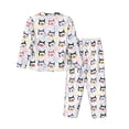 thumbnail image 2 of Uemuo Cute Dog Pattern Womens Pajama Sets,PJ Set for Women,Pajamas for Women Logo,Long Sleeve Pajama Set for Women,Soft Long Sleeve Top With Pants-X-Large, 2 of 9