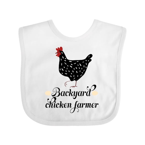 Inktastic Backyard Chicken Farmer Ancona Hen Girls Baby Bib
