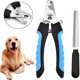 thumbnail image 1 of Cortaúñas profesional para perros y gatos, alicates para cortar uñas con lima de uñas para perros, gatos, pájaros y todos los tamaños de garra con bloqueo de seguridad y lima de uñas Kuyhfg Bienvenido a Kuyhfg, 1 of 5