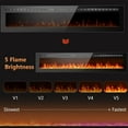 thumbnail image 4 of Anpuce 90 inch Ultra-Thin Electric Fireplace Recessed and Wall Mounted with Touch Screen Control Panel/Remote Control/App Control, Realistic 5 Flame - Crystal, 4 of 10