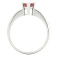 thumbnail image 4 of Clara Pucci 14K White Gold 1.5ct Garnet Solitaire Ring for Women, 4 of 7
