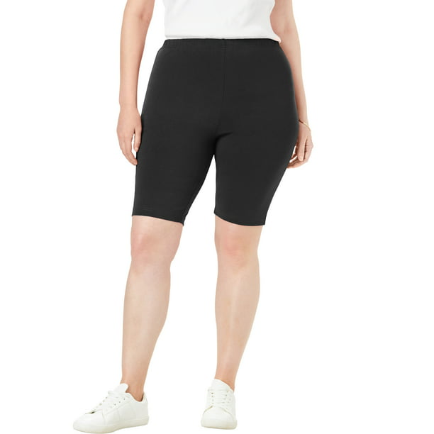 Woman Within - Woman Within Women's Plus Size Stretch Cotton Bike Short ...