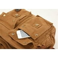 thumbnail image 6 of YAZI  Vintage Military Leather Canvas Laptop Bag Messenger Bags Medium, 6 of 14