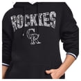 thumbnail image 3 of Women's Starter Black Colorado Rockies Lace Team Lockup Fleece Hoodie, 3 of 3