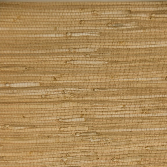 Dundee Deco Natural Grasscloth Wallpaper - Rustic Dark Copper Brown Grass, 18 ft X 36 in