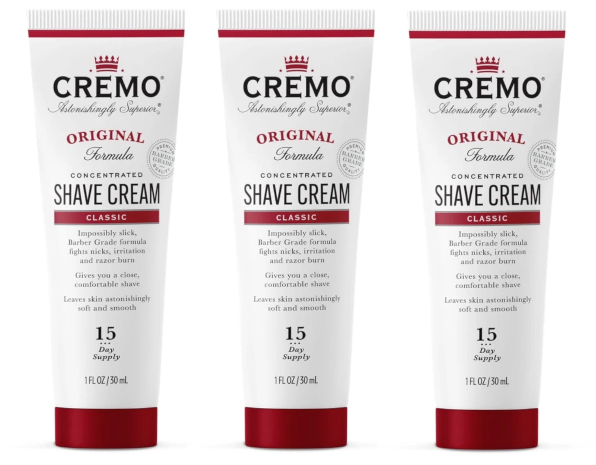 Cremo Original Formula Classic Shave Cream Travel Size, 1 Fl. Oz
