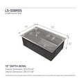 thumbnail image 3 of Kitchen 30 "x 19" multifunctional base workstation S304 stainless steel handmade modern single bowl kitchen sink (sink only) [unable to ship on weekends], 3 of 9