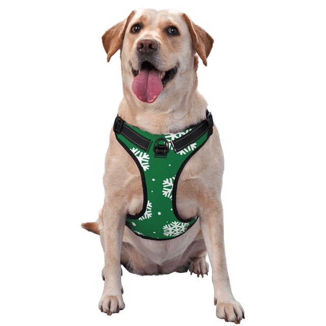 Balery Snowflake Arnés para Perros Grandes Antitirones, Arnés con Correa para Gato, Arnés Tipo Chaleco para Perros Pequeños-Small