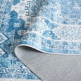 thumbnail image 5 of SAFAVIEH Arizona Reannon Oriental Polyester Machine Washable Area Rug, Light Blue/Blue, 6' x 6' Round, 5 of 7