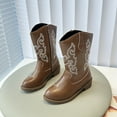 thumbnail image 2 of Wxirdiow Boots for Girls Cowboy Boots for Boys Girls Cowgirl Western Boot for Kids Mid Calf Unisex Riding Shoes Little Kid/Big Kid/Toddler Brown Size,12.5, 2 of 9