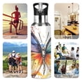 thumbnail image 5 of Colorful Butterfly Stainless Steel Water Bottle 20oz/600ml Double Wall Vacuum Insulation Leakproof for Sports Travel, 5 of 9