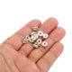 thumbnail image 4 of Perlas separadoras de 8 mm, 100 piezas de separadores de perlas de cristal redondas al por mayor para hacer joyas, plateadas, 4 of 5