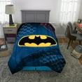 thumbnail image 3 of Batman Kids Twin Bed in a Bag, Comforter and Sheets, Gray, Warner Bros, 3 of 10