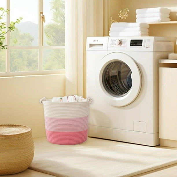 Panier à linge, corde en coton, panier de rangement, tissé pour couvertures
