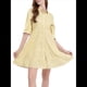 thumbnail image 2 of Vestido Camisero Midi A Rayas con Botones para Mujer, Informal, Holgado, con Puños y Larga, Vestidos de Media Pierna. Amarillo XL, 2 of 9
