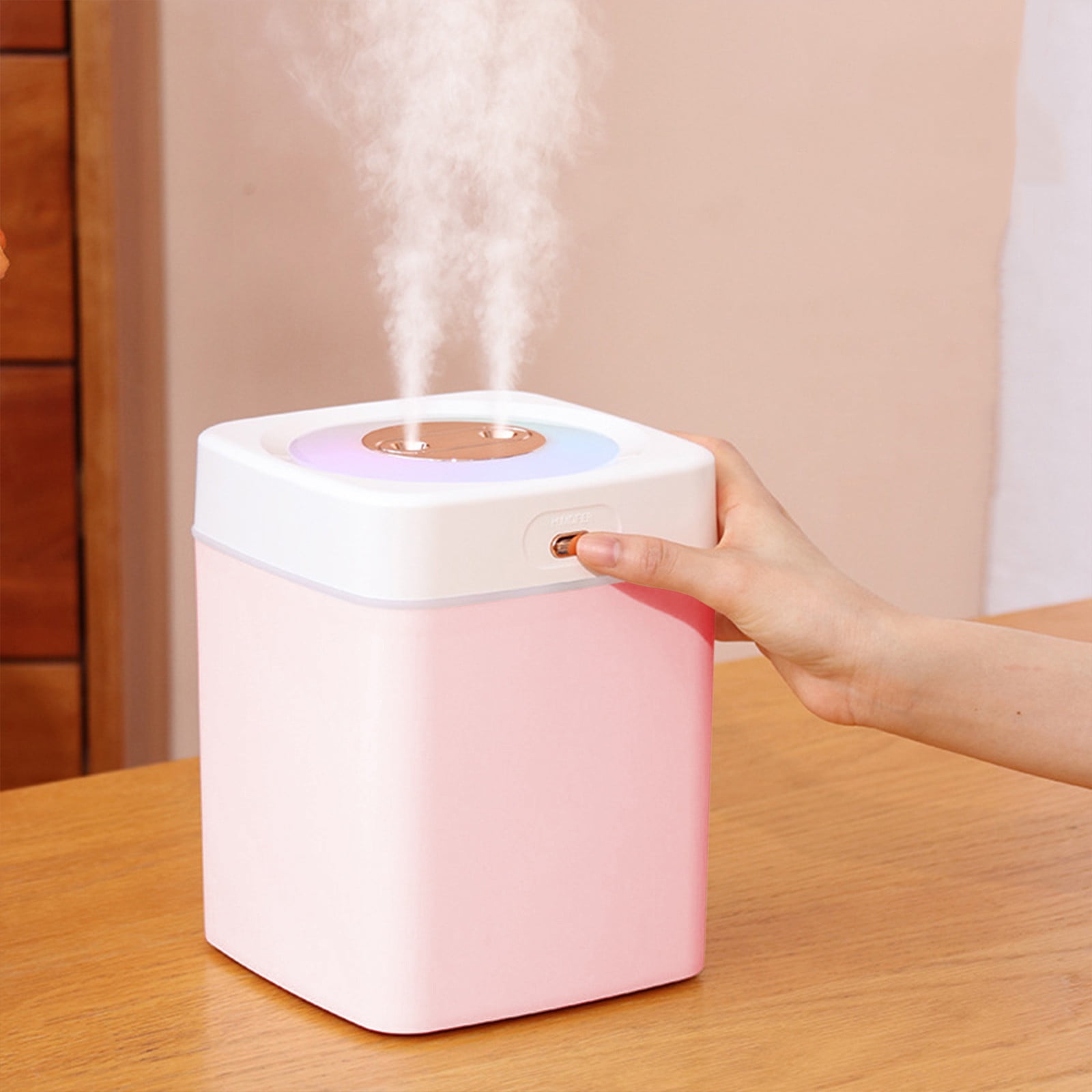 Dengmore Desktop Humidifier with Light USB Humidifier With Light Quiet Cool Mist Humidifier For Bedroom And Office Plants Easy To Clean