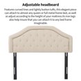thumbnail image 3 of Tête de Lit Rembourrée avec Hauteur Réglable, Tête de Lit en Tissu Capitonné pour Lit Simple, Tête de Lit Rembourrée pour Chambres Modernes, Beige, 3 of 5