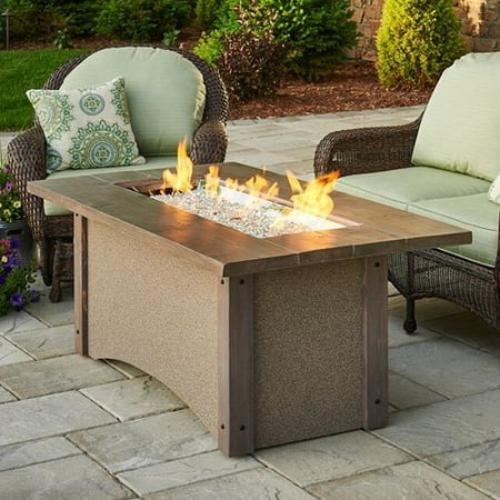 Outdoor Greatroom Pine Ridge Rectangular Fire Pit Table With Free