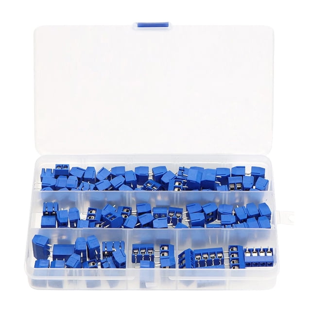 100 Uds KF301-2P/3P/4P PCB bloque de terminales de tornillo 2 pines 3 pines 4 pines conector de cable