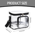 thumbnail image 2 of 1X Storage Bag Clear Backpack Heavy Duty Transparent Bookbag See Through Multiple Pockets with Zippered Top and Handle for Concert Sport Event Work Travel Festival, 2 of 6