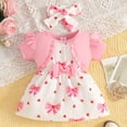 thumbnail image 3 of Mnyotv Baby Girl Dress Romper Summer Outfits Short Sleeve Ruffle Top Skirts with Headband 2Pcs Set Size 3-6Months, 3 of 7