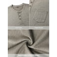 thumbnail image 3 of Camisa Henley Gleam Ledra para hombre, manga corta, algodón, azul claro, 3 of 8