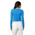 thumbnail image 4 of ADAR UNIFORMS 3 Pack Women's Comfort Long Sleeve T-Shirt/Underscrub Tee - 2903 - Heather Pool Blue - XL, 4 of 7