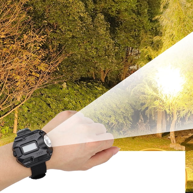 Lámpara de reloj Jadeshay Luz LED portátil para exteriores Resistente al agua Negro