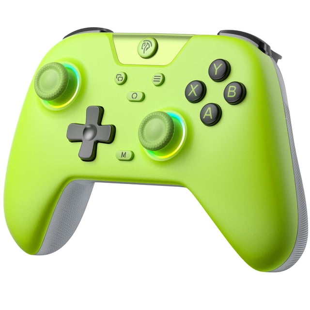 EasySMX X05 Manette Sans Fil pour Switch/pc/android - Manette Bluetooth avec Joysticks à Effet Hall et Gâchette, Turbo, Vibration, RGB - Vert