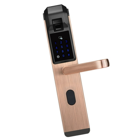GROWTH TANK Smart Electronic Door Lock Biometric Touch Password Digital Lock Red Red Bronze