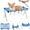 Blue, variant on Dog Grooming Hammock Stand, Foldable Dog Bath Holder Sling Shower Chair