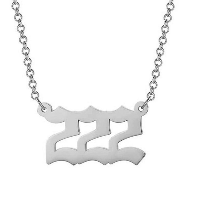 Uds colgante de collar con número de Ángel collar de acero inoxidable chapado en oro/plata Wmkox8yi sjalhkljlk5949