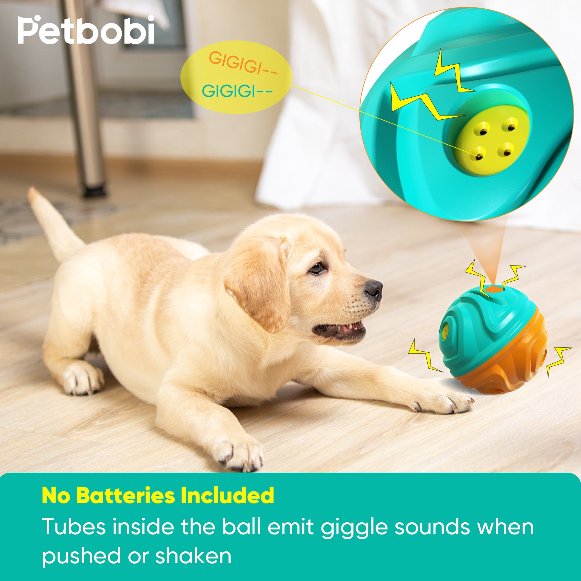 Petbobi Interactive Dog Toys Ball Self Moving Rolling Balls Plush