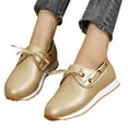 thumbnail image 3 of NOKIO Trendy Women'S Penny Loafers Women'S Leather Flats Womens Shoes Leather Solid Color Comfort Round Toe Lace Up Sport Shoes Fashion Casual Shoes Affordable Women'S Flat Loafers, 3 of 7