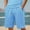 Light Blue, variant on Fashion YLSDY Men's Chino Casual Shorts, Solid Color Jacquard Summer Bermuda Shorts Comfy Breathable Streetwear Trendy Clothes Navy XXXL