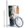 thumbnail image 2 of 30oz Fall Leaves Pumpkin Tumblers Stainless Steel Tumbler with Lid and Straw,Vacuum Insulated Double Wall Travel Tumbler Cups Mug with Cleaning Brush for Coffee,Tea, 2 of 7