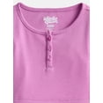 thumbnail image 2 of Wonder Nation Girls' Ribbed Henley Dress with Short Sleeves, Sizes 4-18, 2 of 3