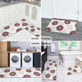 thumbnail image 5 of Geometric Flower and Dahlia White Anti Fatigue Kitchen Rugs Set Of 2, Non Slip Washable Decorative Floor Mats for Kitchen Sink Laundry, 17"x30" and 17"x47", 5 of 6